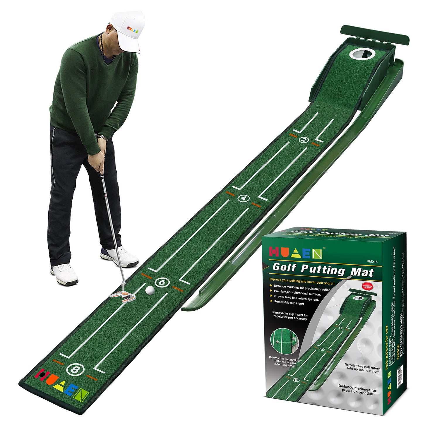 GolfCai | Golf Putting Mat, Indoor & Outdoor Practice Mat