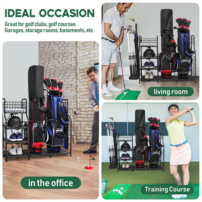 GolfCai | Foldable Dual Golf Bag Storage Organizer