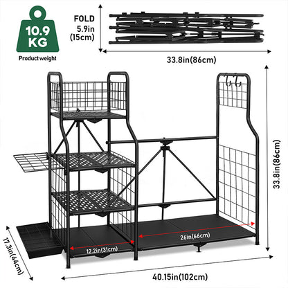 GolfCai | Foldable Dual Golf Bag Storage Organizer