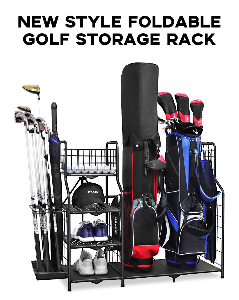 GolfCai | Foldable Dual Golf Bag Storage Organizer